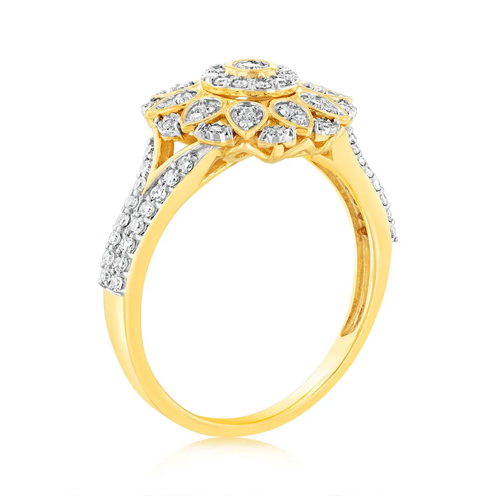 1/ 2 Carat Luminesce Lab Grown Diamond Ring In 9ct Yellow Gold Shiels
