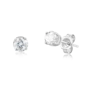 10ct White Gold 0.45 Carat Diamond Solitaire Stud Earrings Shiels