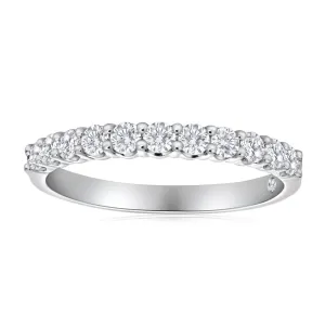 1/2 Carat Flawless Cut 18ct White Gold Diamond Bridal Ring Shiels