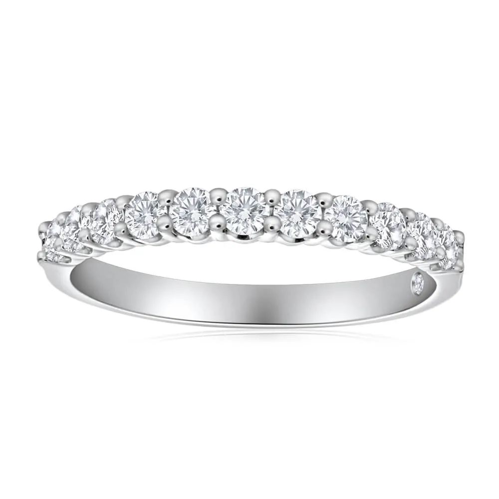 1/2 Carat Flawless Cut 18ct White Gold Diamond Bridal Ring Shiels