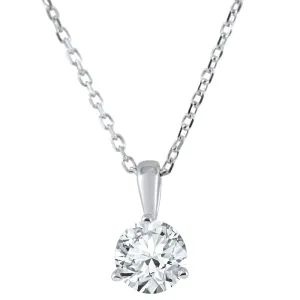1/3 ct Solitaire Lab Grown Diamond Pendant available in 14K and Platinum