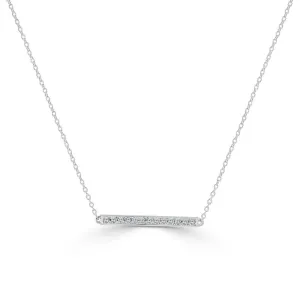 14k Gold & Diamond Bar Necklace