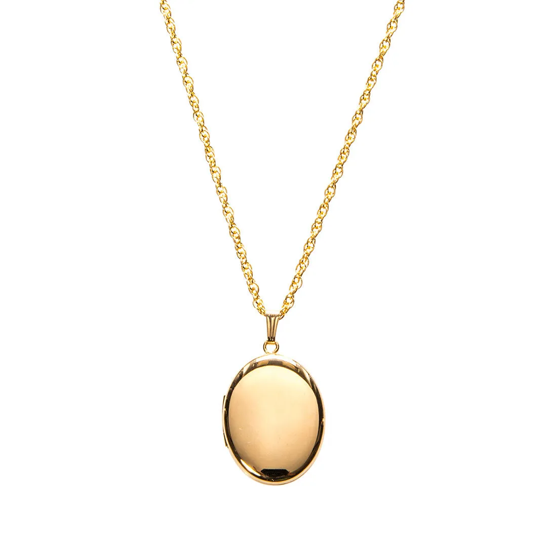 14K Gold-Filled 20x25mm Oval Locket Necklace Croghans