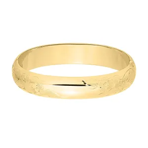 14K Gold-Filled Diagonal Signet 12mm Bangle