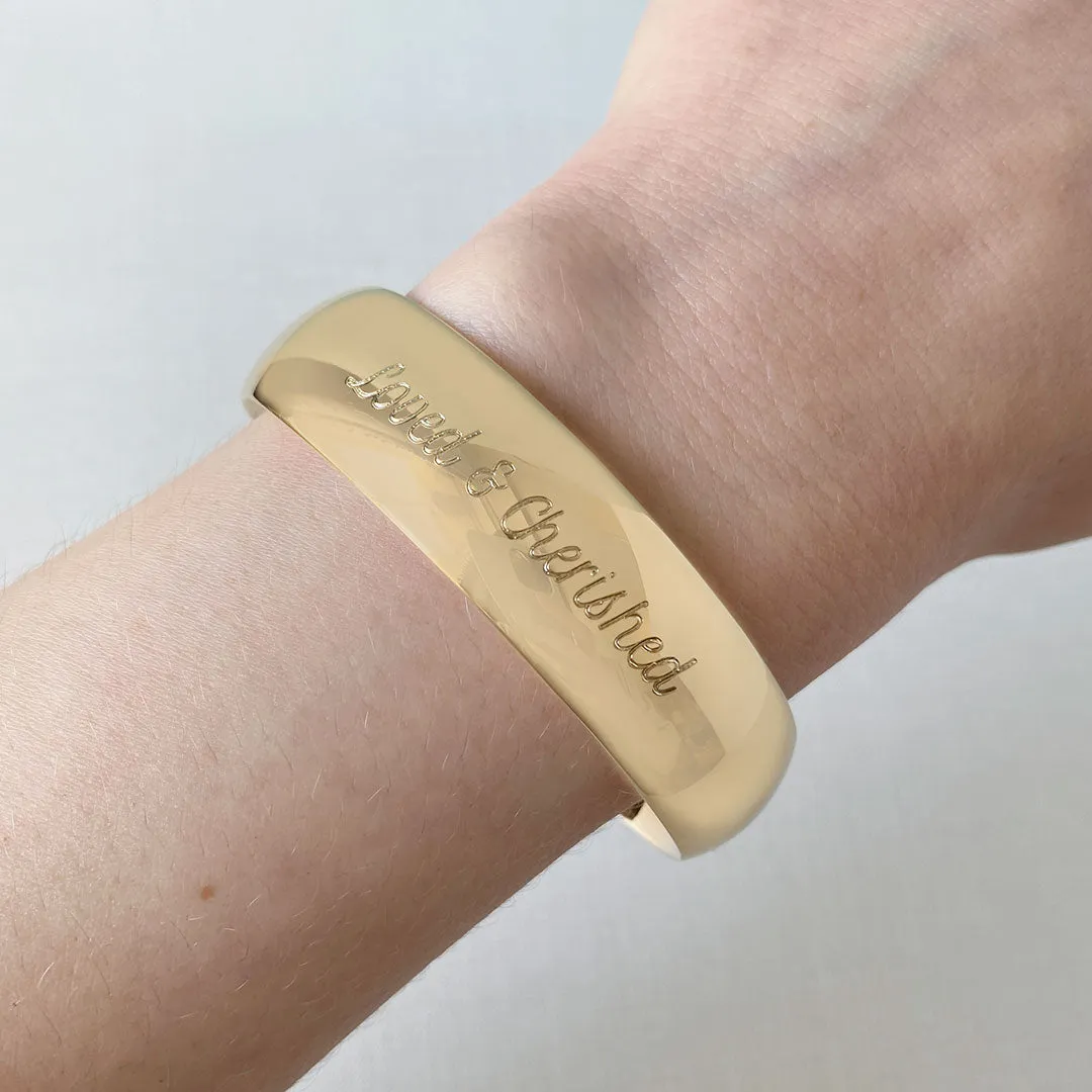 14K Gold-Filled Plain 16mm Bangle