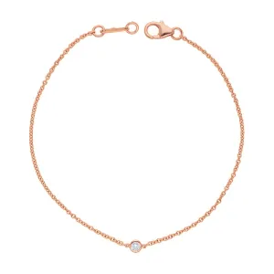 14K Rose Gold 0.20cts. Diamond Bracelet