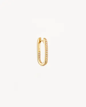 14k Solid Gold Aura Lab-Grown Diamond Hoop Bycharlotte