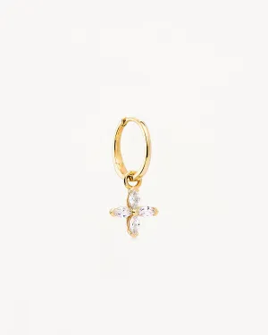 14k Solid Gold Blossom Lab-Grown Diamond Hoop Bycharlotte
