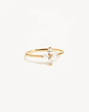 14k Solid Gold Blossom Lab-Grown Diamond Ring Bycharlotte