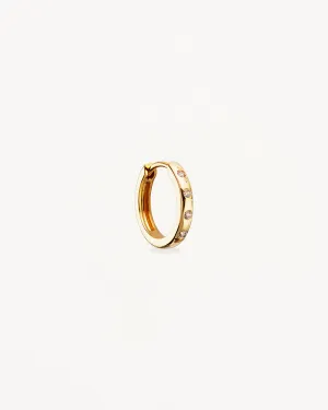 14k Solid Gold Cosmic Lab-Grown Diamond Hoop Bycharlotte