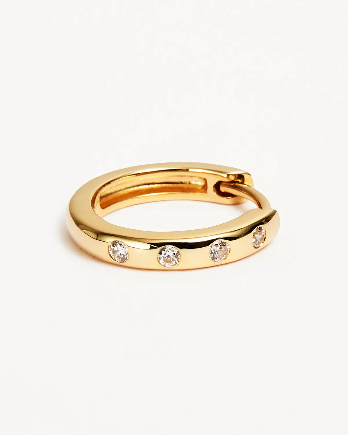 14k Solid Gold Cosmic Lab-Grown Diamond Hoop Bycharlotte
