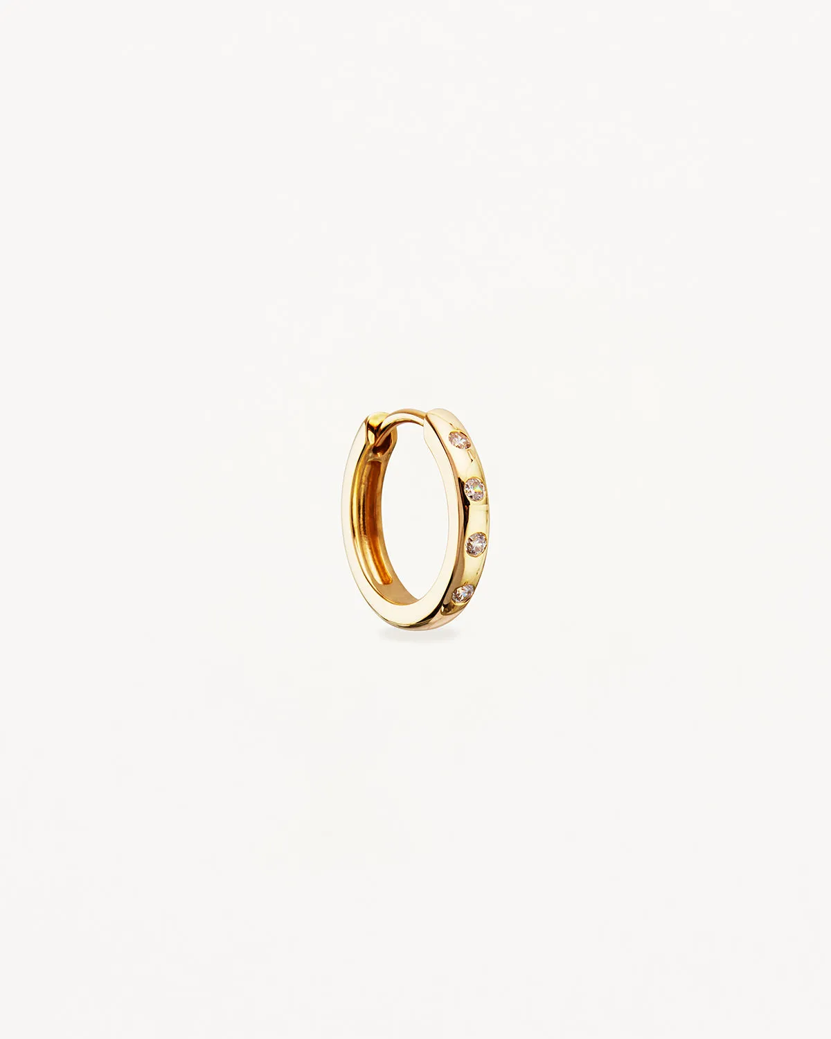 14k Solid Gold Cosmic Lab-Grown Diamond Hoop Bycharlotte