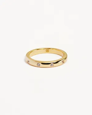 14k Solid Gold Cosmic Lab-Grown Diamond Ring Bycharlotte