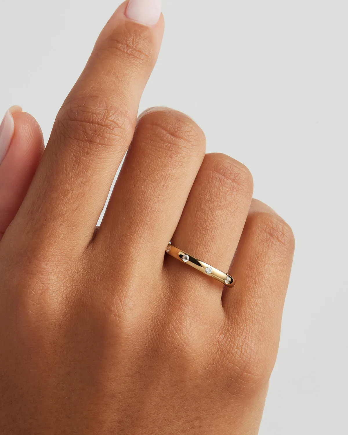 14k Solid Gold Cosmic Lab-Grown Diamond Ring Bycharlotte