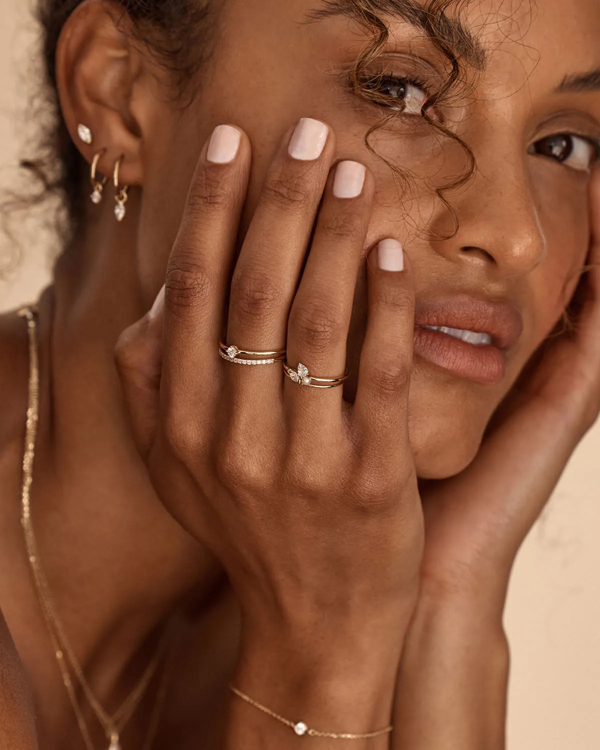 14k Solid Gold Diamond Halo Ring Bycharlotte