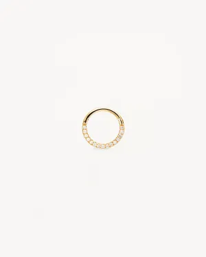 14k Solid Gold Diamond Radiant Daith Cartilage Earring Bycharlotte