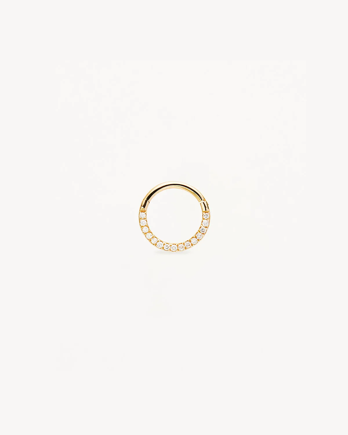 14k Solid Gold Diamond Radiant Daith Cartilage Earring Bycharlotte