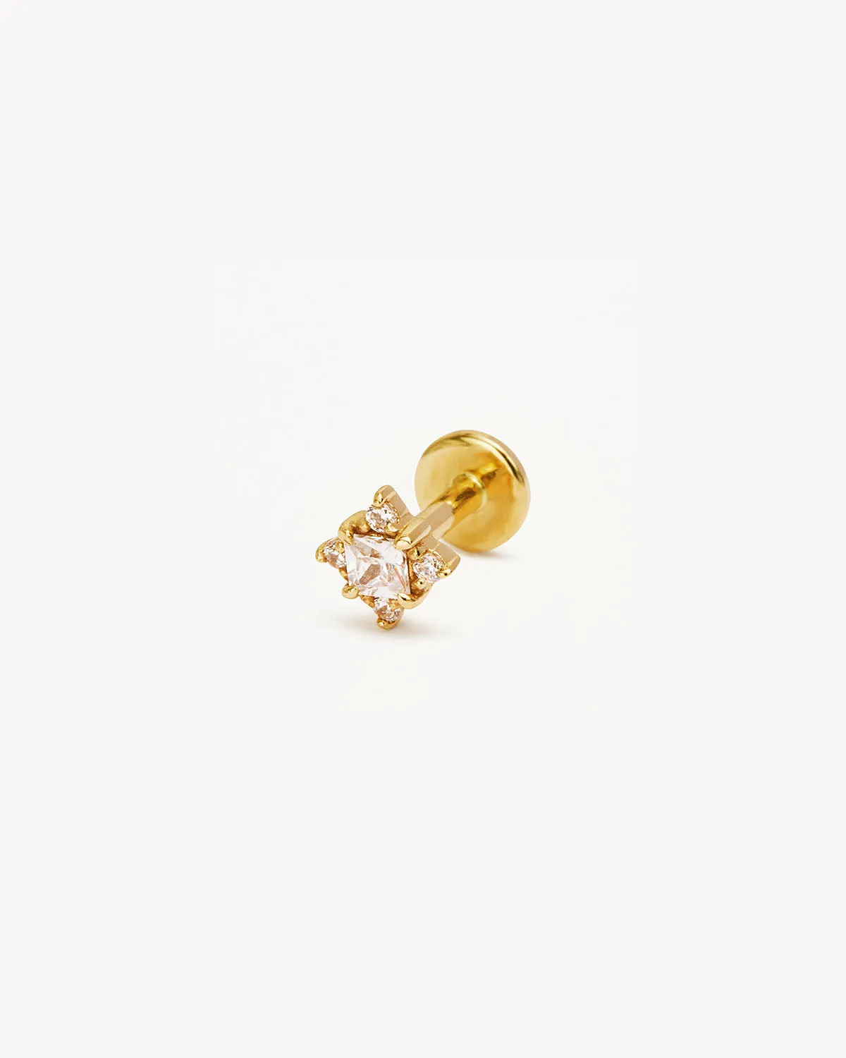 14k Solid Gold Endless Light Cartilage Earring Bycharlotte