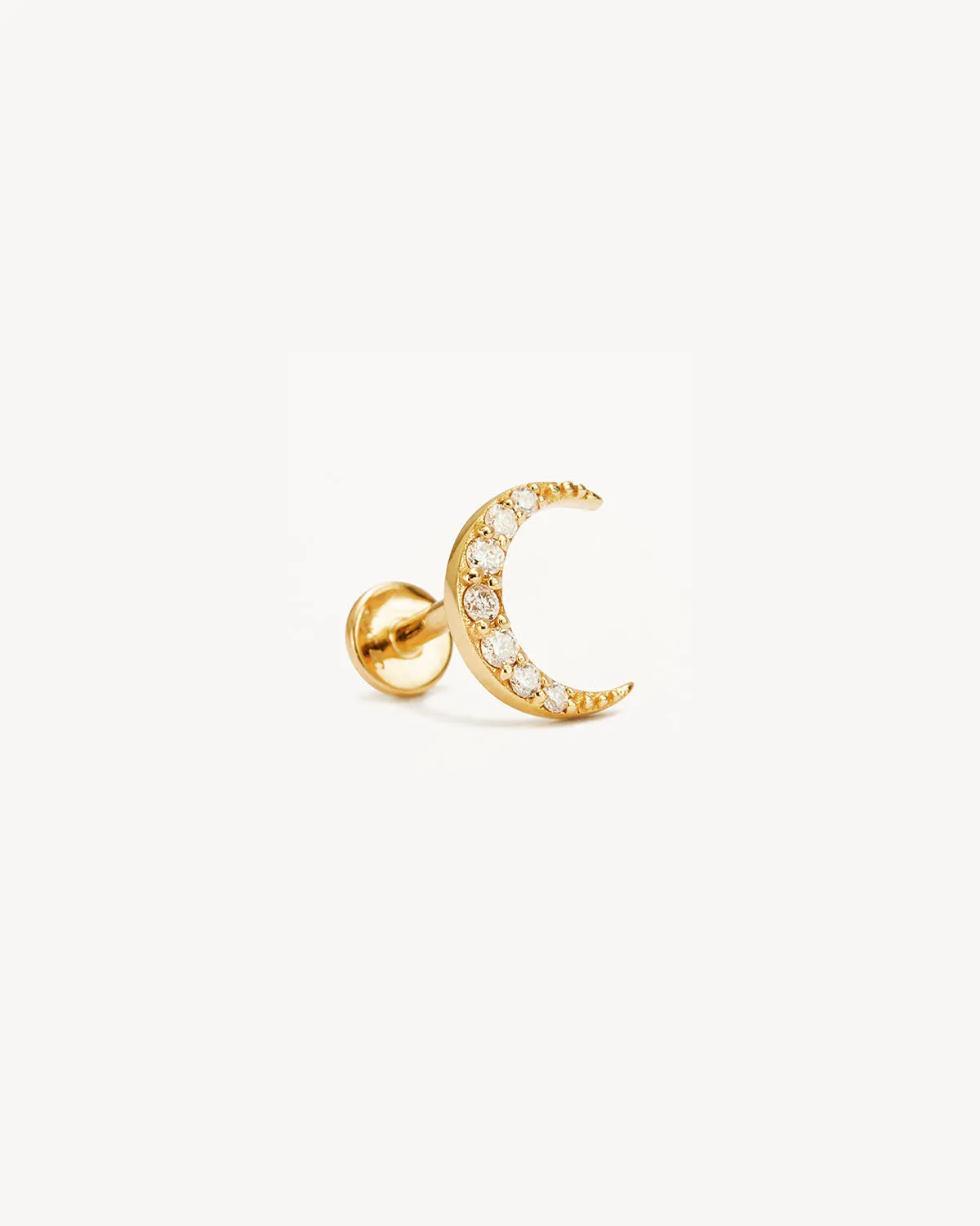 14k Solid Gold Evening Sky Diamond Cartilage Earring Bycharlotte