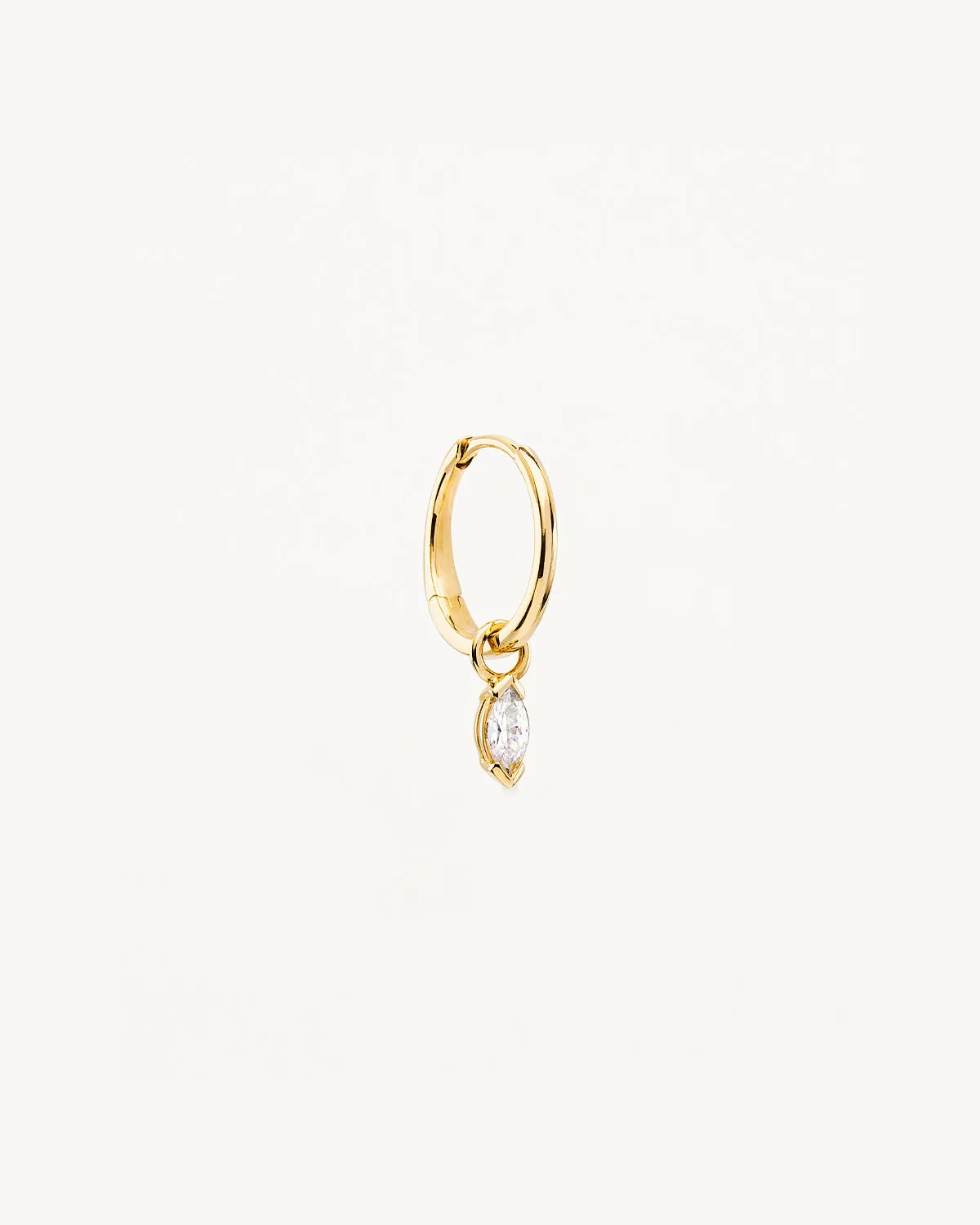 14k Solid Gold Floating Petal Lab-Grown Diamond Hoop Bycharlotte