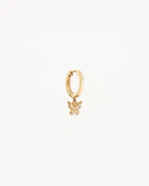 14k Solid Gold Fly With Me Hoop Bycharlotte