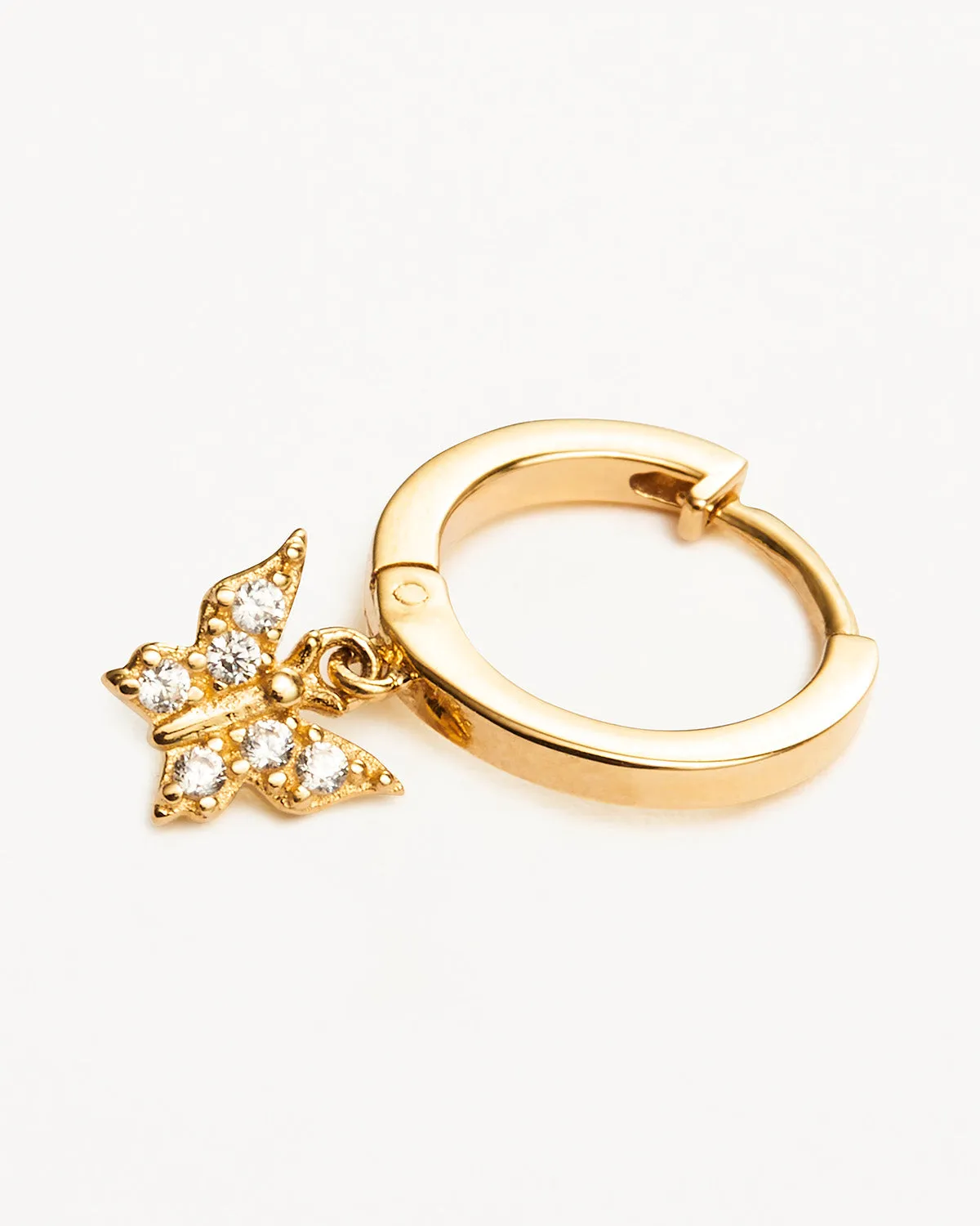 14k Solid Gold Fly With Me Hoop Bycharlotte