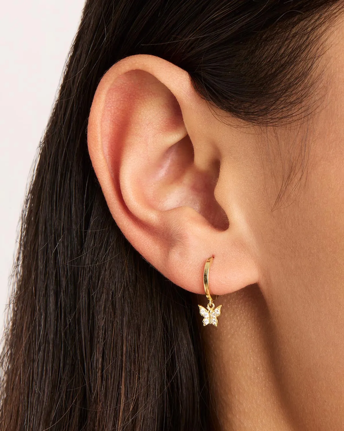 14k Solid Gold Fly With Me Hoop Bycharlotte