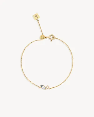 14k Solid Gold Into The Blue Bracelet Bycharlotte