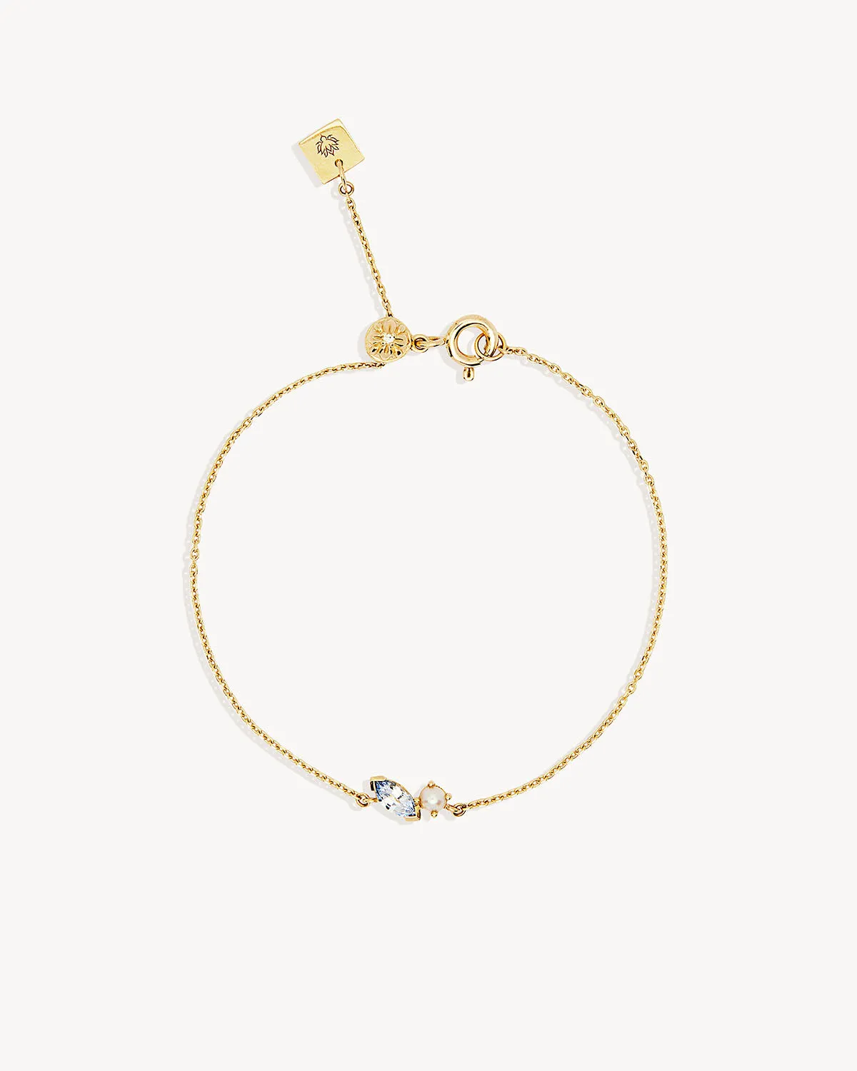 14k Solid Gold Into The Blue Bracelet Bycharlotte