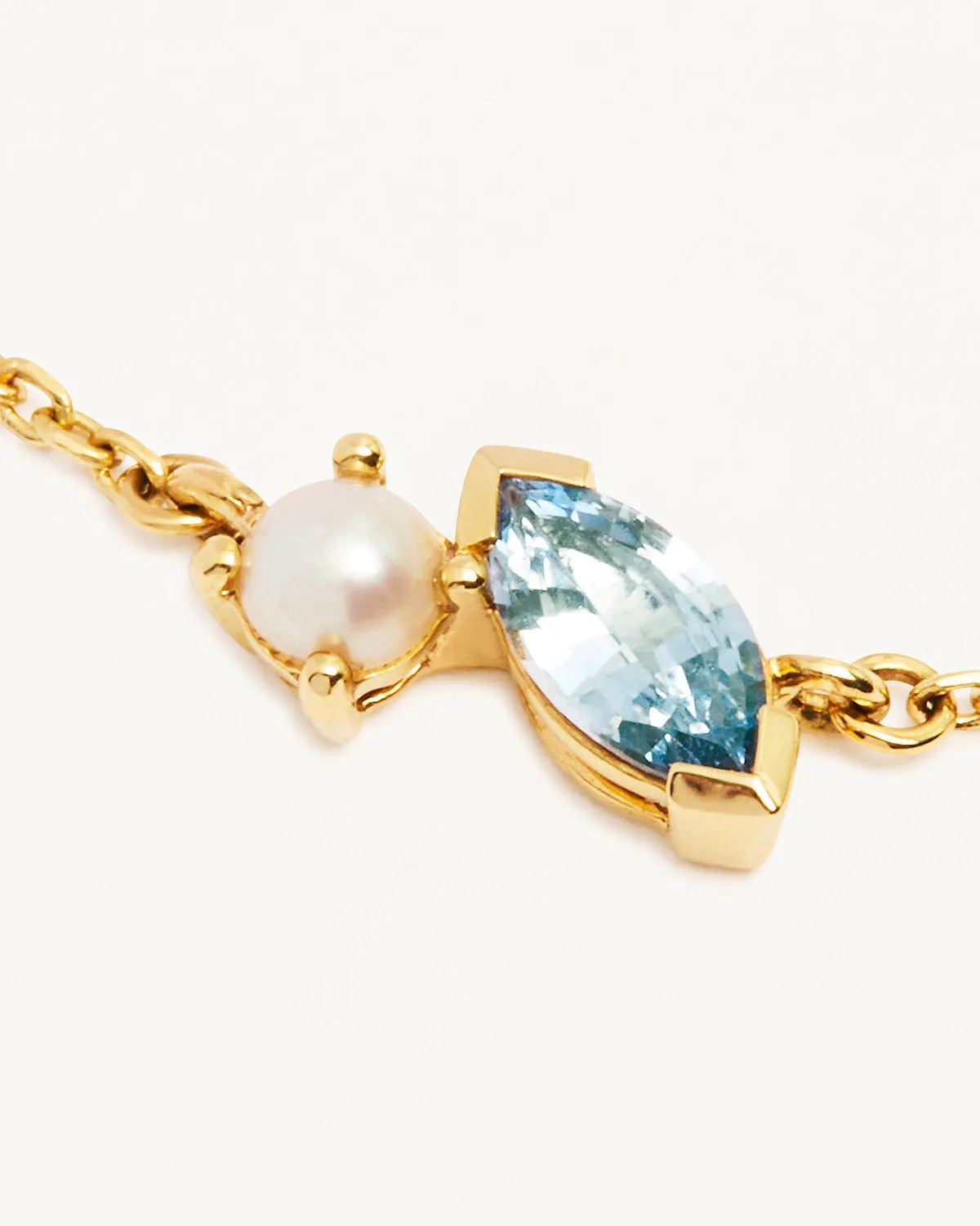 14k Solid Gold Into The Blue Bracelet Bycharlotte