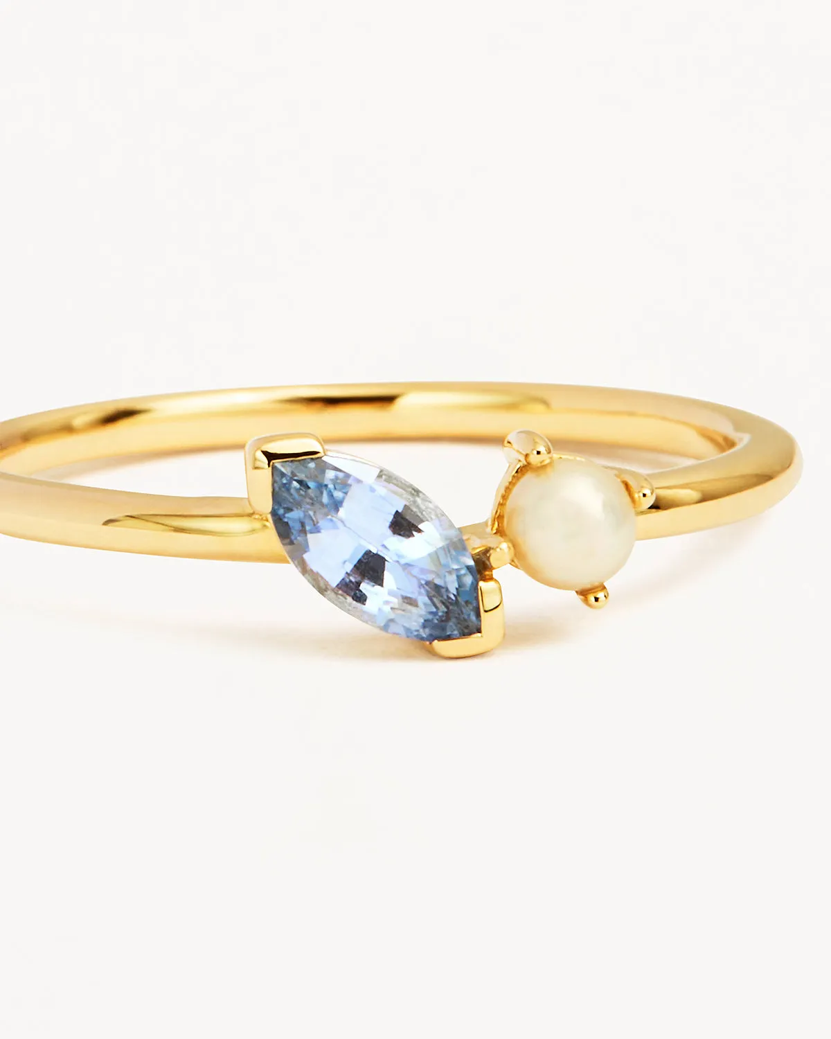 14k Solid Gold Into The Blue Ring Bycharlotte