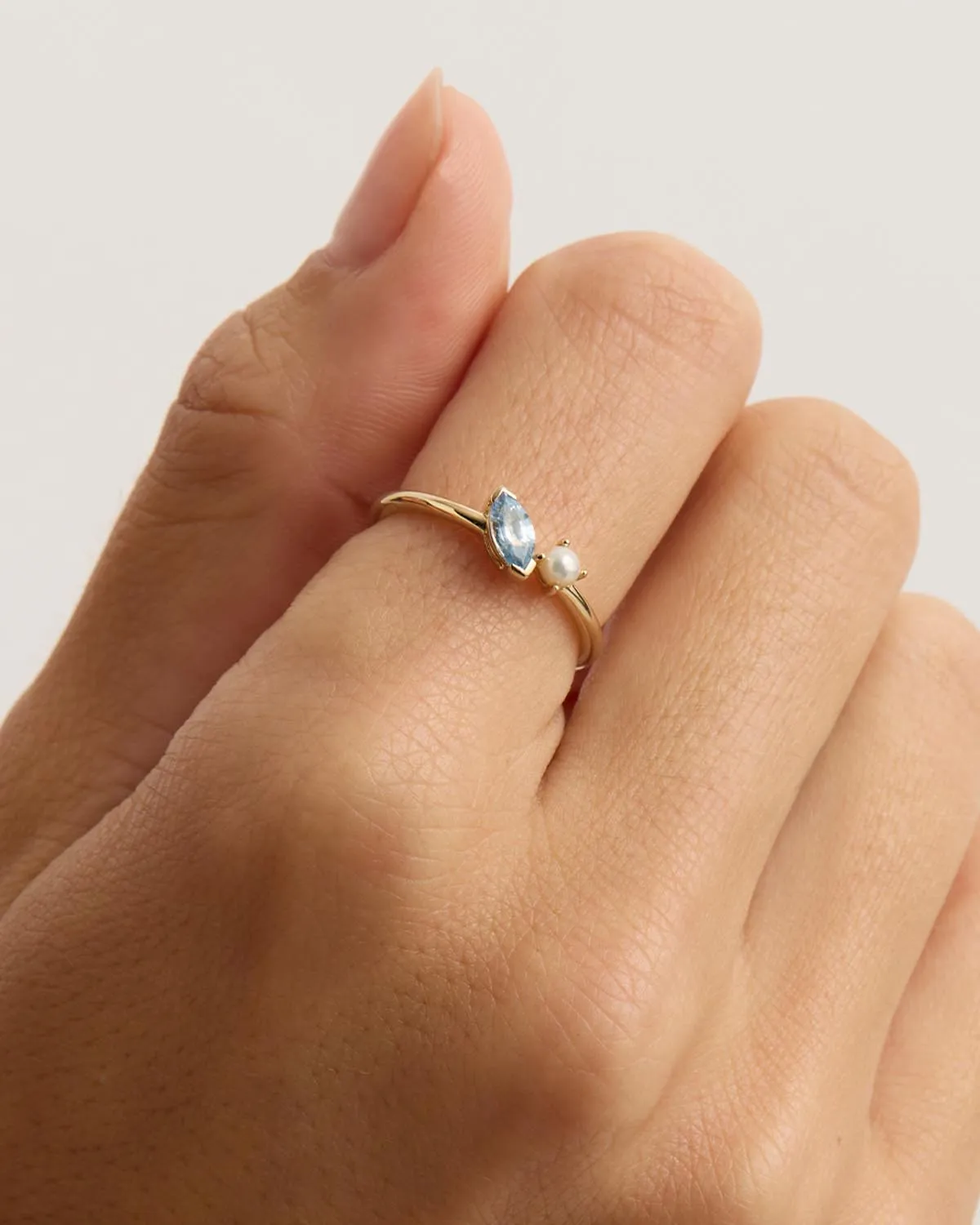 14k Solid Gold Into The Blue Ring Bycharlotte