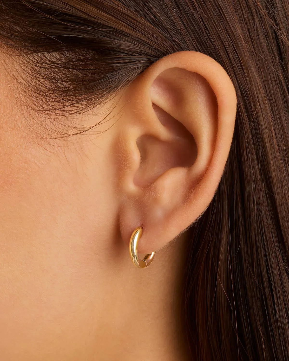 14k Solid Gold Keepsake Hoop Bycharlotte