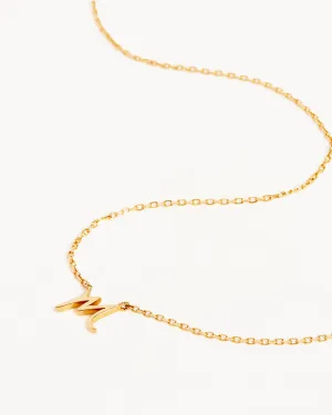 14k Solid Gold Love Letter Necklace Bycharlotte