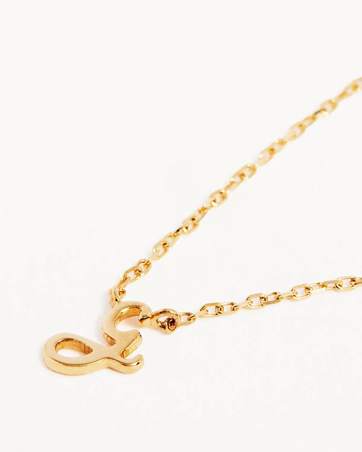 14k Solid Gold Love Letter Necklace Bycharlotte