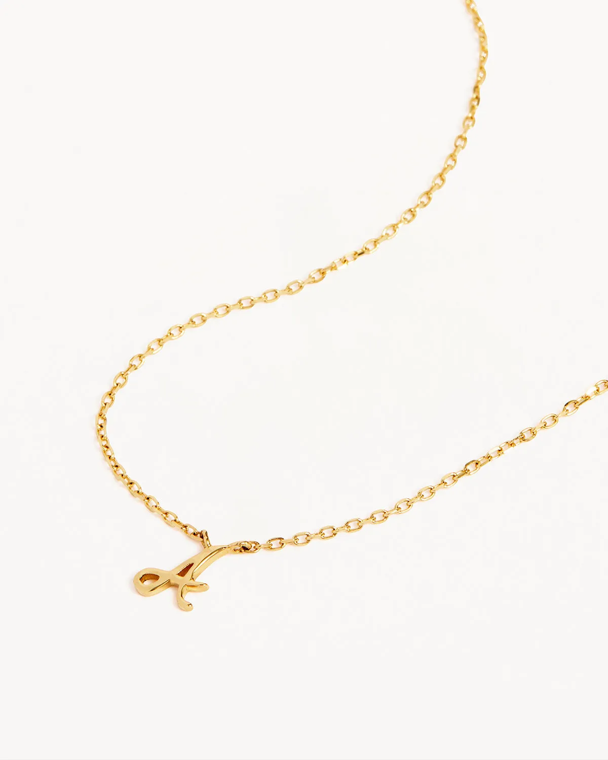 14k Solid Gold Love Letter Necklace Bycharlotte