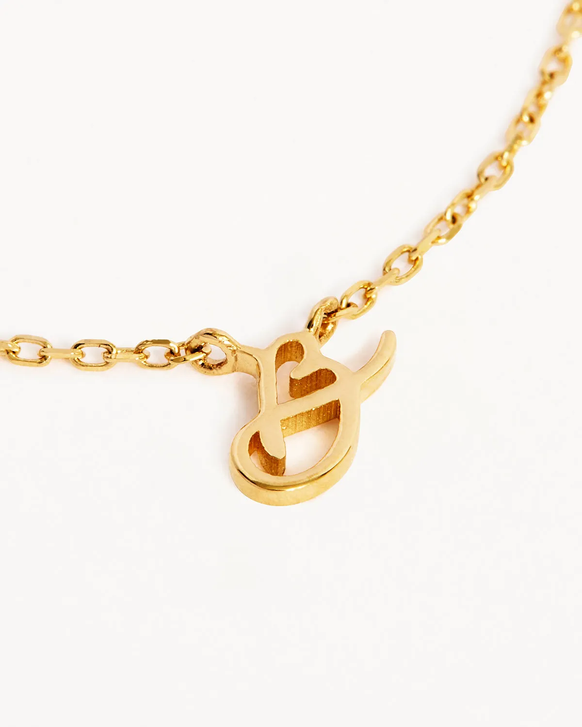 14k Solid Gold Love Letter Necklace Bycharlotte