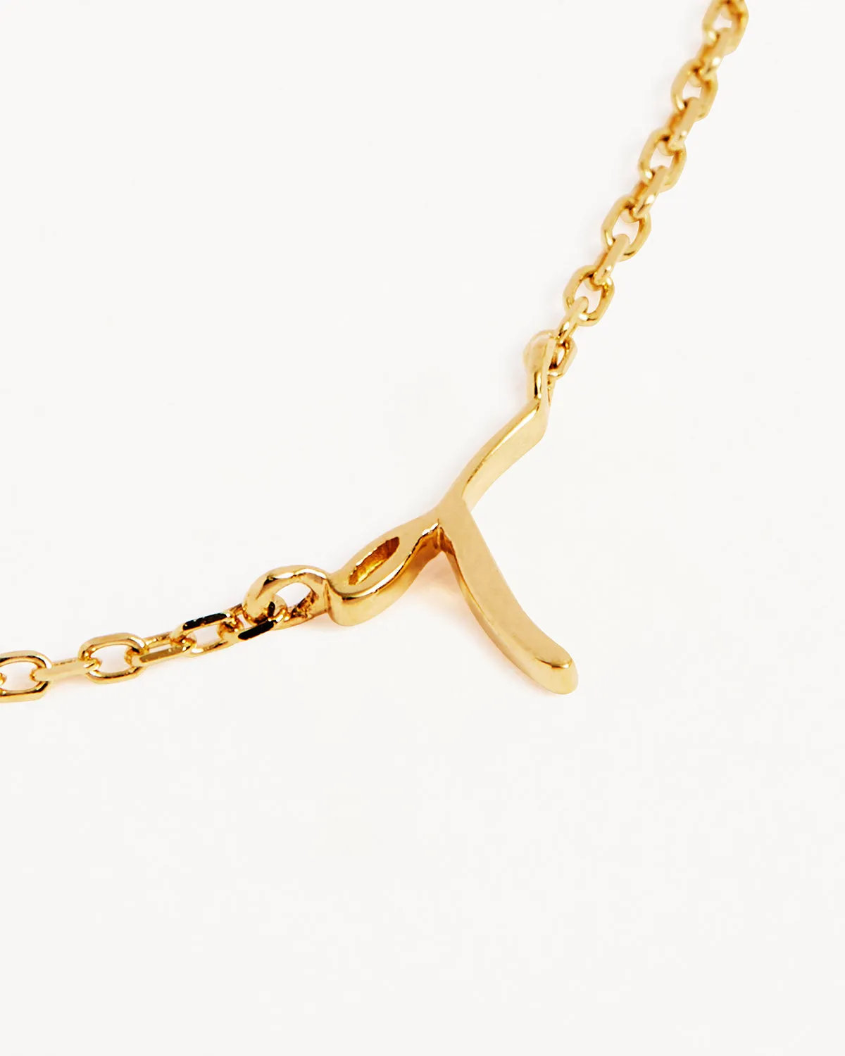 14k Solid Gold Love Letter Necklace Bycharlotte