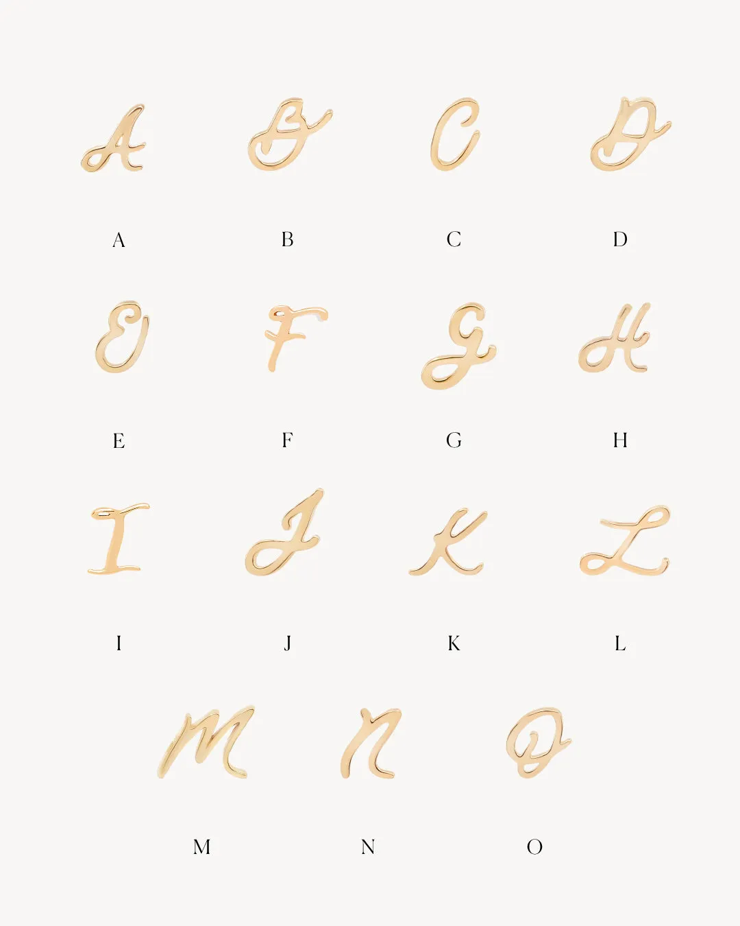 14k Solid Gold Love Letter Necklace Bycharlotte