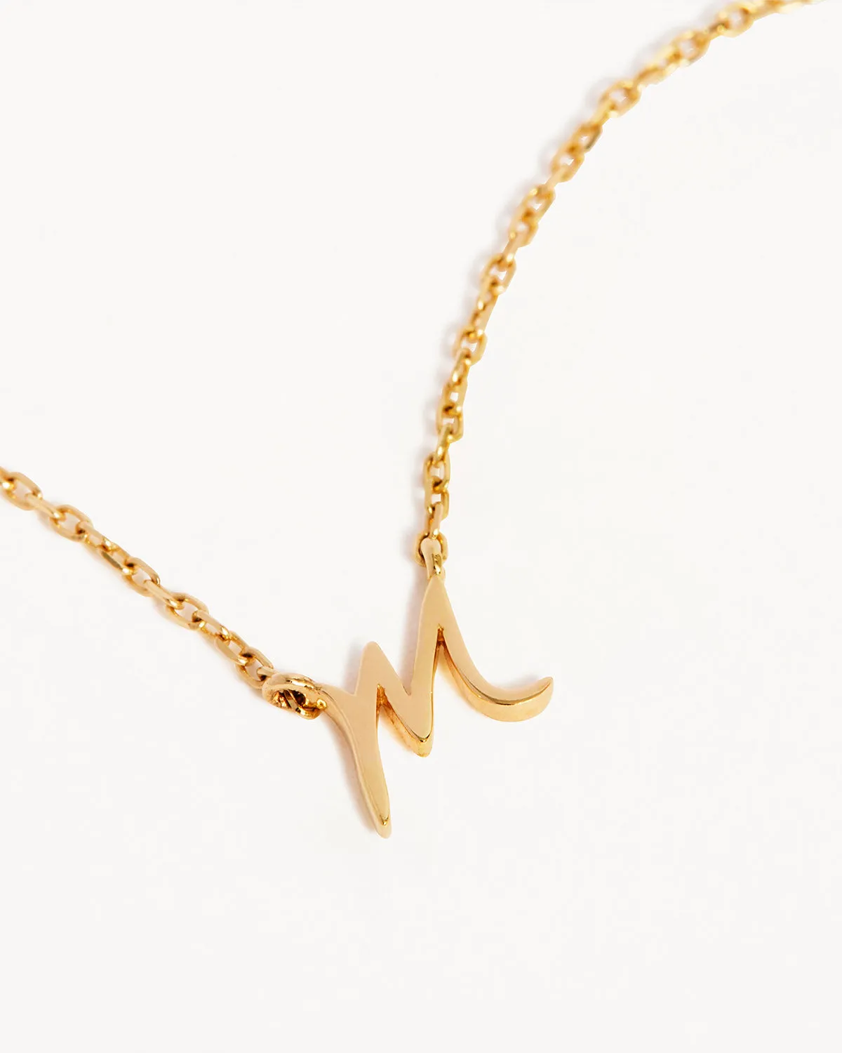 14k Solid Gold Love Letter Necklace Bycharlotte