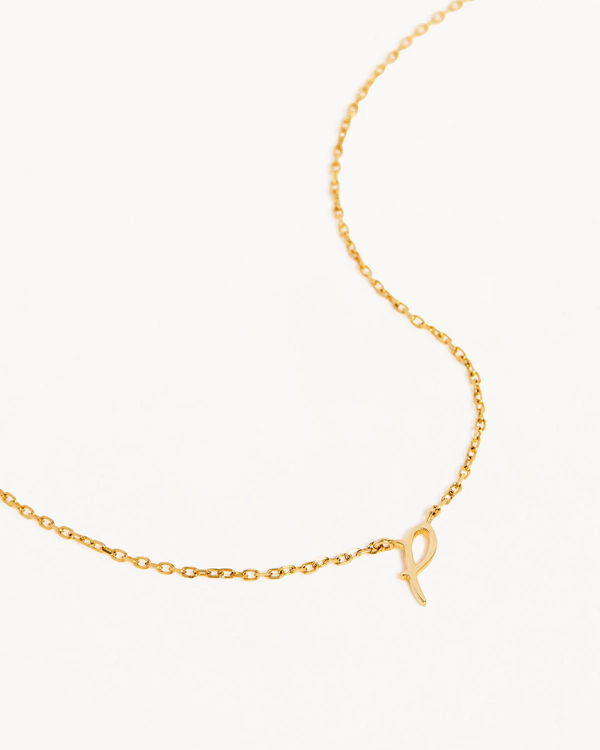 14k Solid Gold Love Letter Necklace Bycharlotte