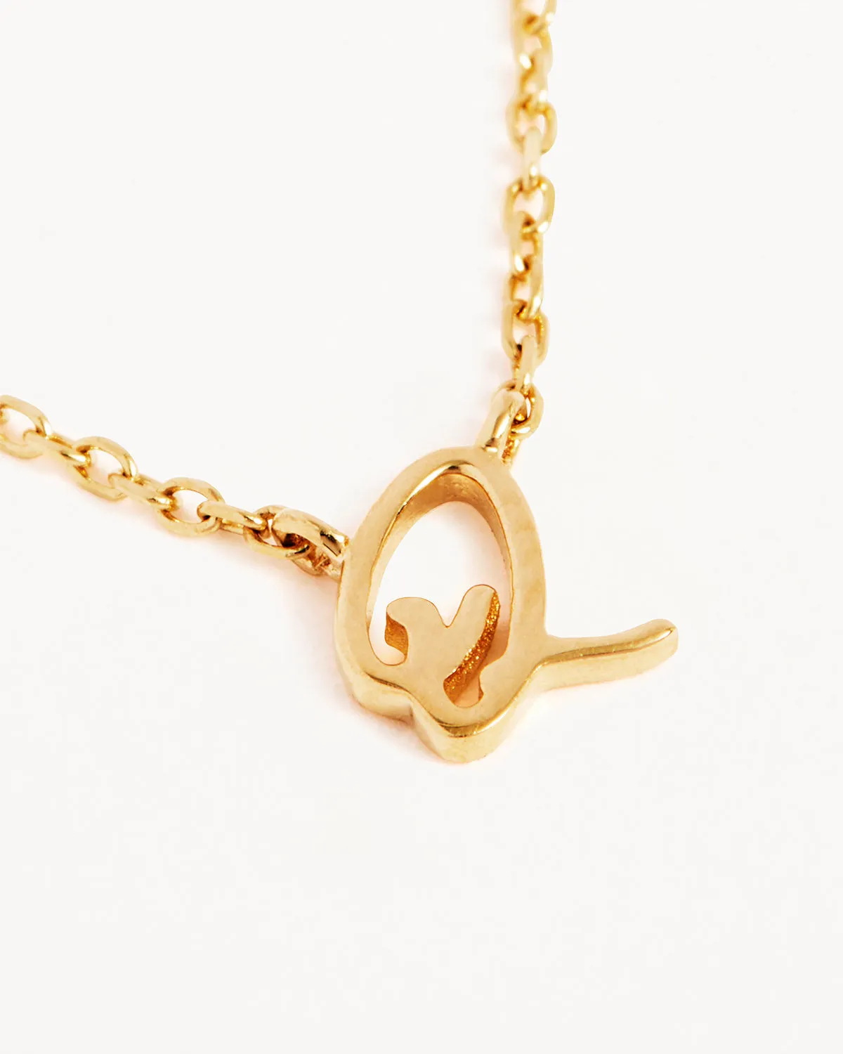 14k Solid Gold Love Letter Necklace Bycharlotte