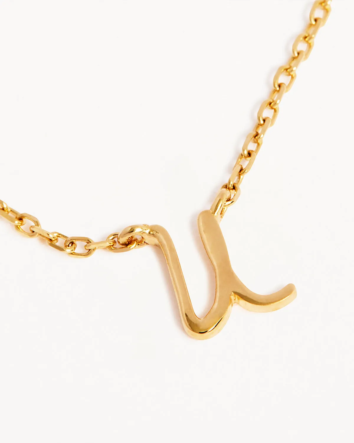 14k Solid Gold Love Letter Necklace Bycharlotte