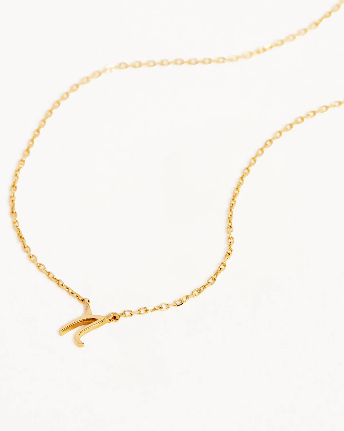 14k Solid Gold Love Letter Necklace Bycharlotte
