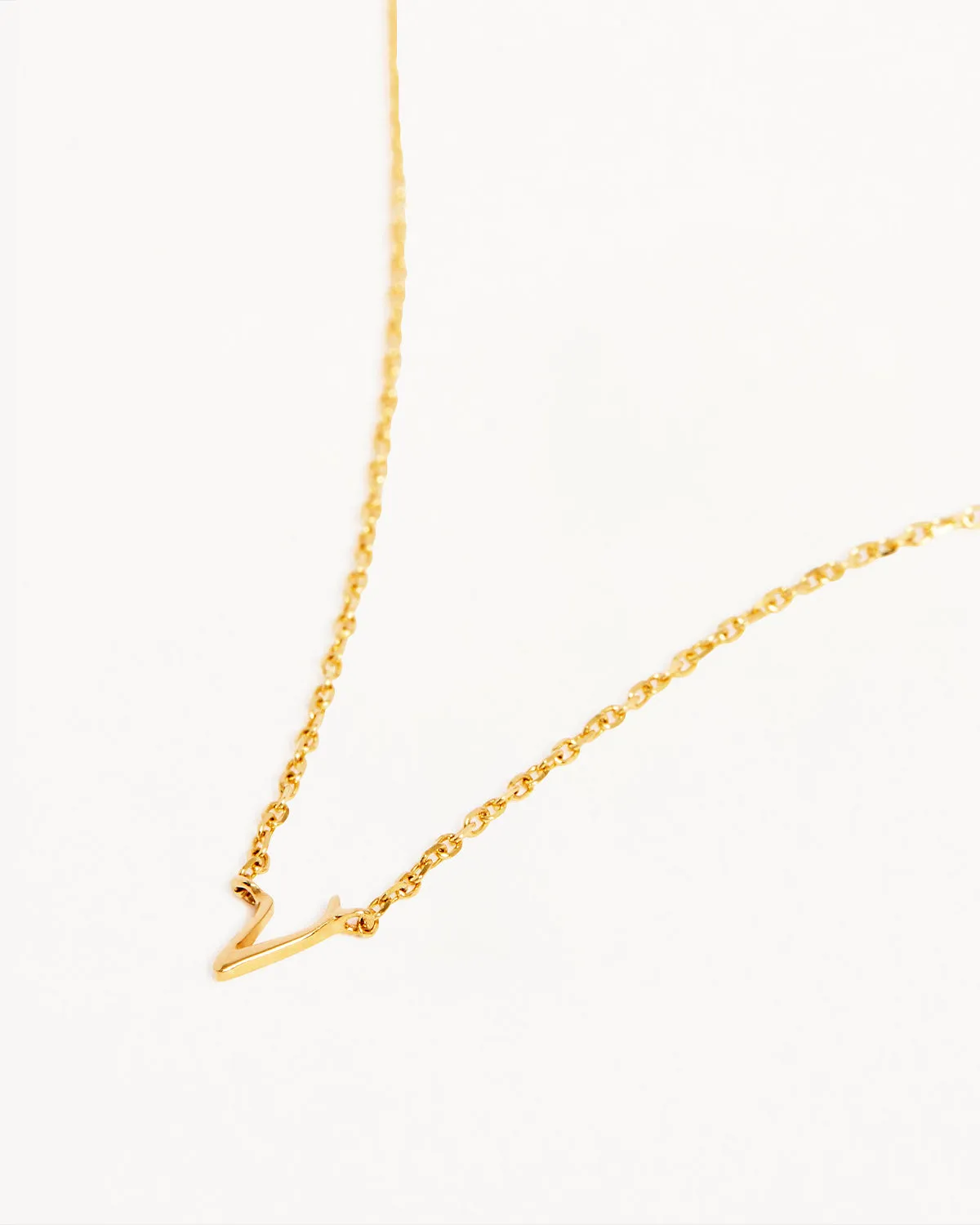 14k Solid Gold Love Letter Necklace Bycharlotte