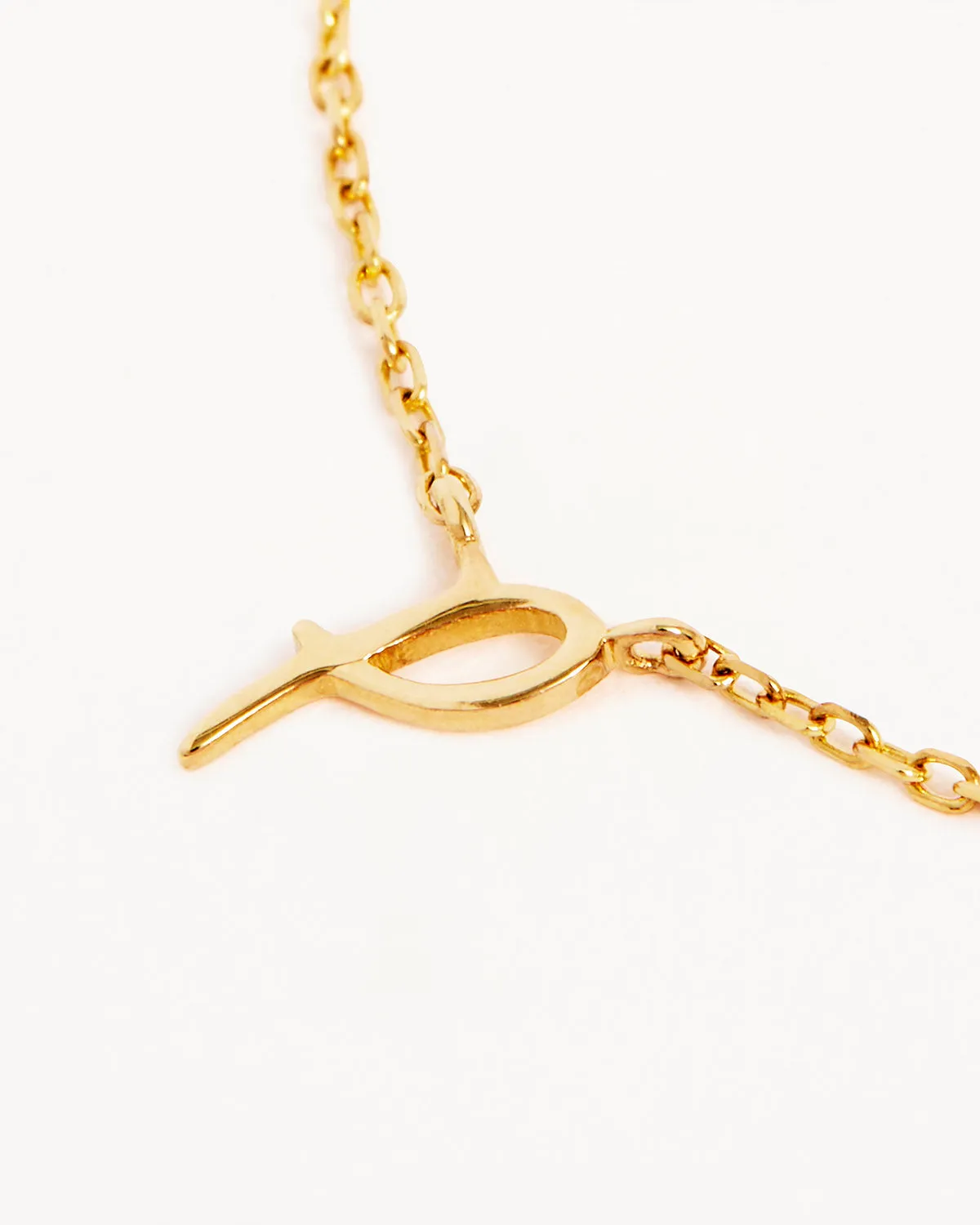 14k Solid Gold Love Letter Necklace Bycharlotte
