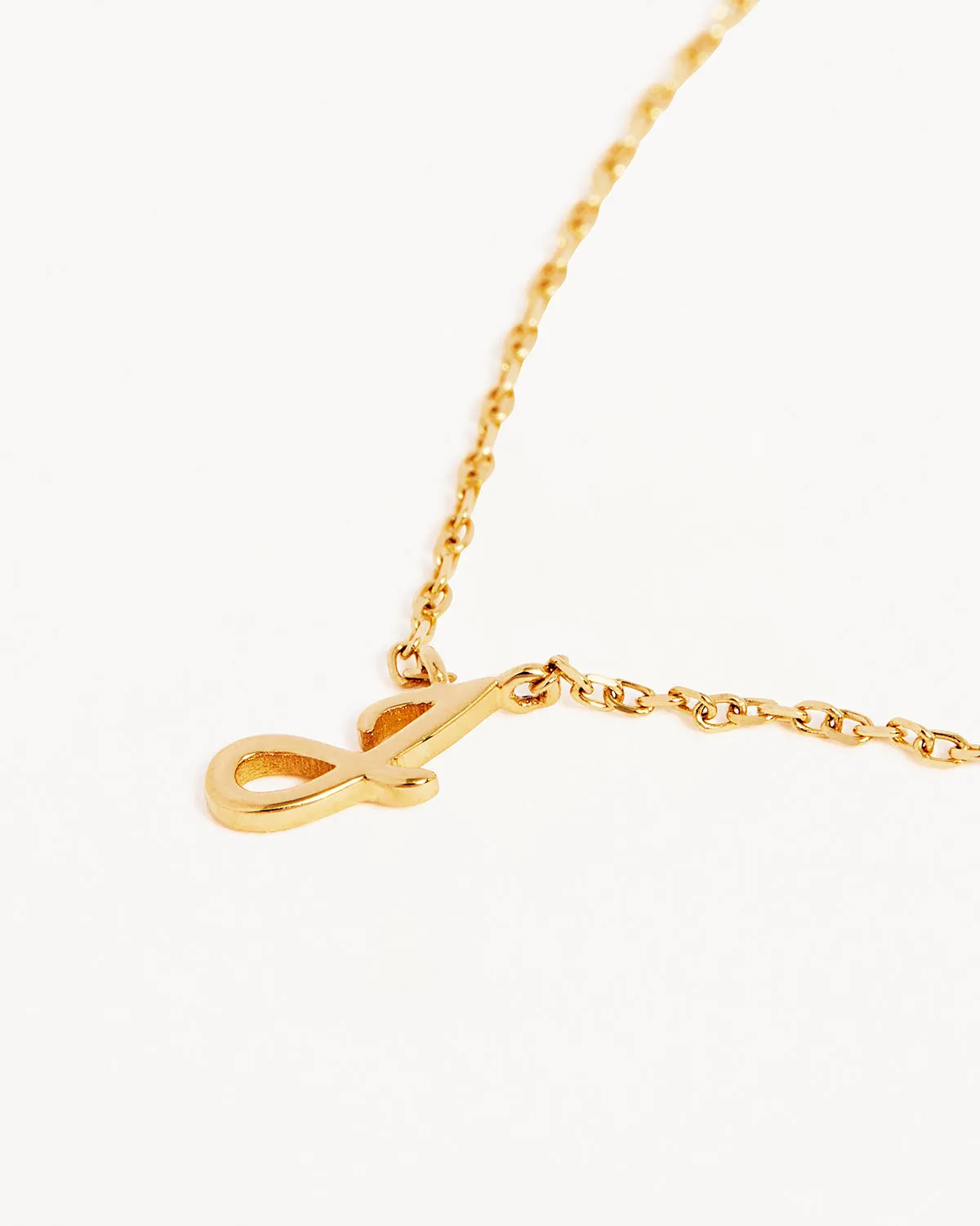 14k Solid Gold Love Letter Necklace Bycharlotte