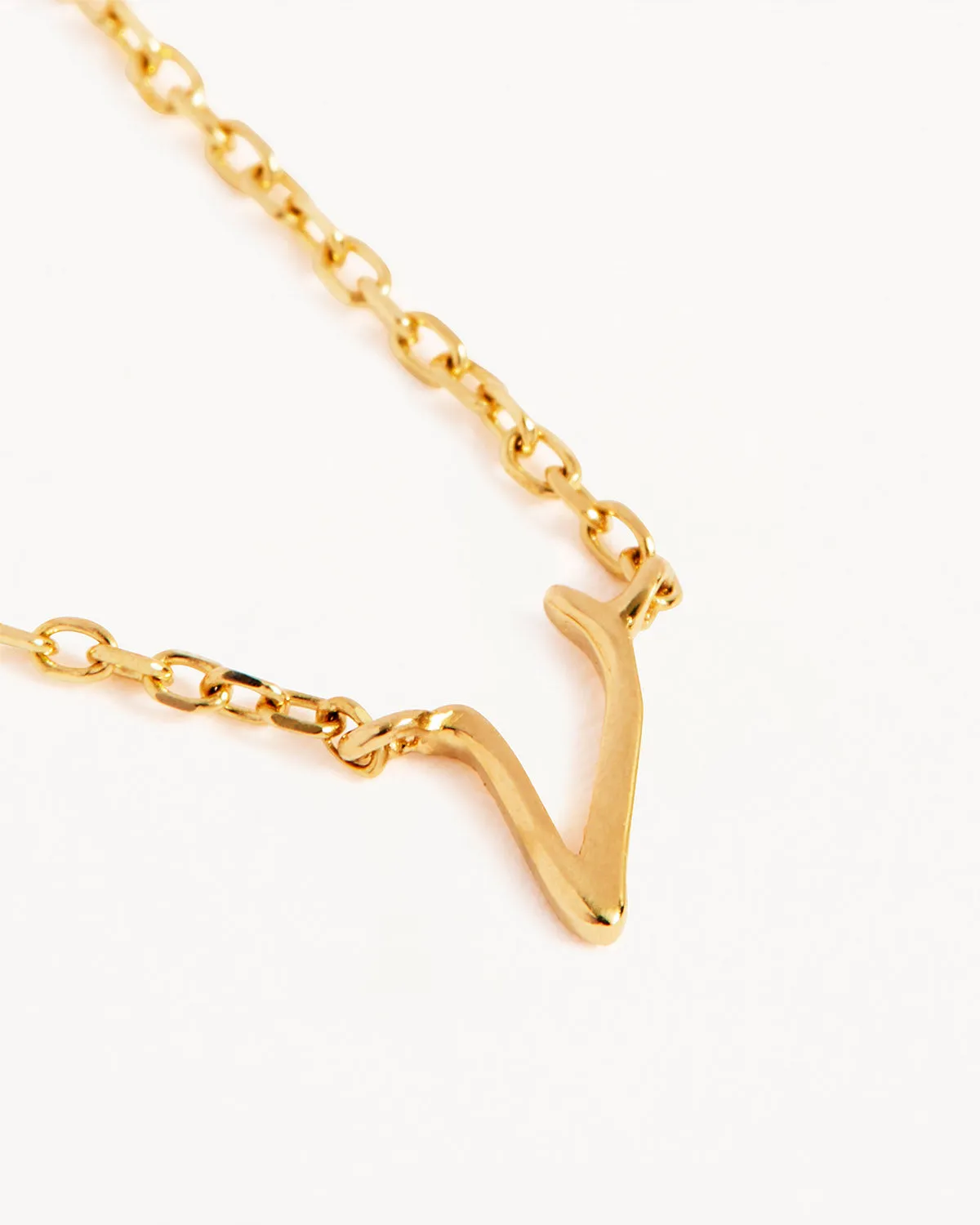 14k Solid Gold Love Letter Necklace Bycharlotte