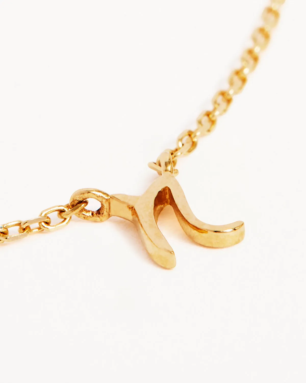 14k Solid Gold Love Letter Necklace Bycharlotte