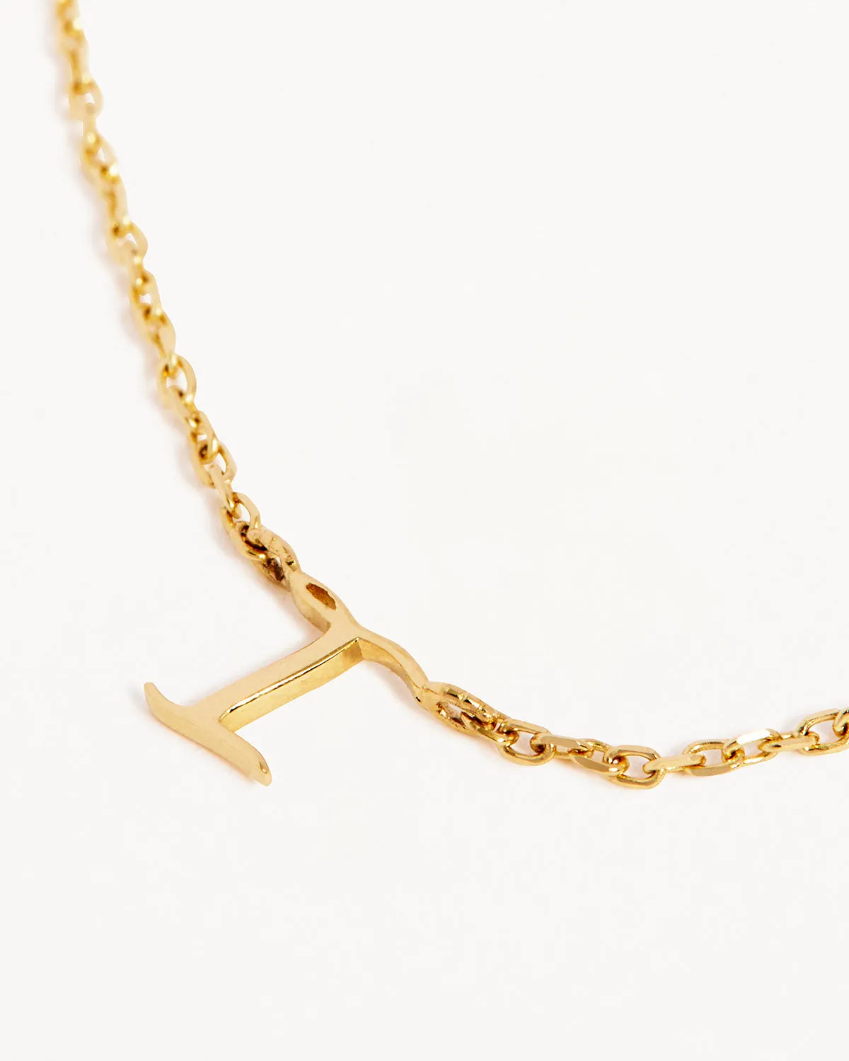 14k Solid Gold Love Letter Necklace Bycharlotte